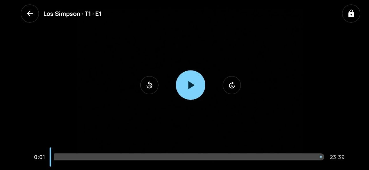 Reproductor de video de HoviePlay en pantalla horizontal